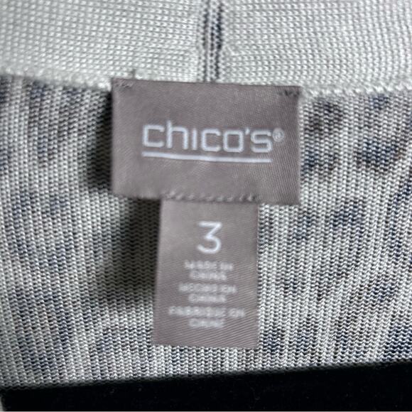 Chico's cardigan XL longline cascade open leopard capsule mobwife light weight - Picture 7 of 8
